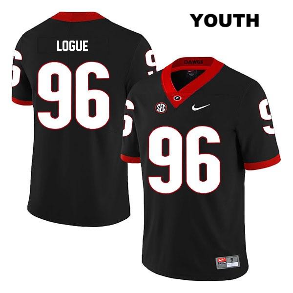 Georgia Bulldogs Youth Zion Logue #96 NCAA Legend Authentic Black Nike Stitched College Football Jersey XKY2456GJ